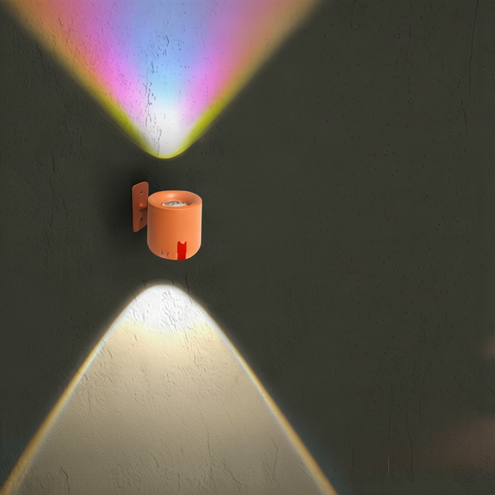 LED wall lamp with remote control and color selection