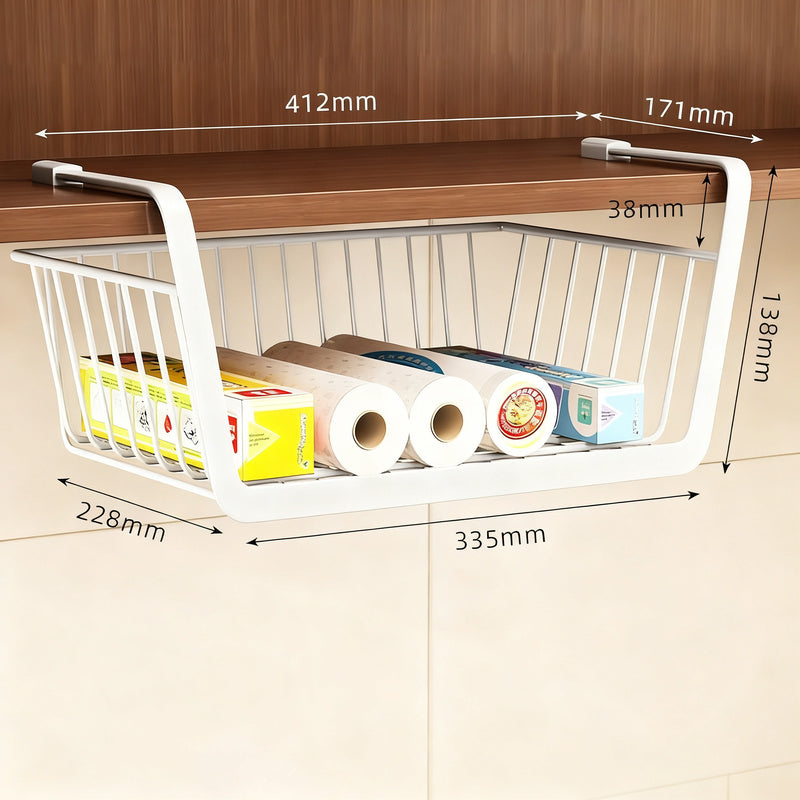 Hanging basket for under cabinet, carbon steel