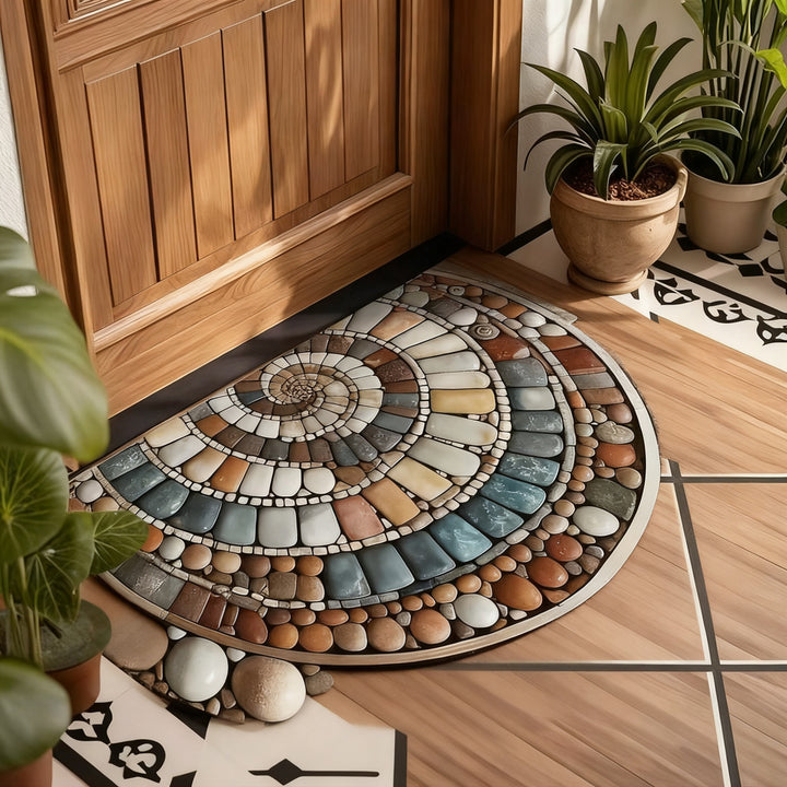 Diatomaceous earth doormat, square, non-slip