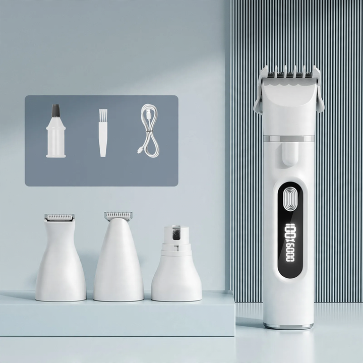 Electric pet hair clipper, rechargeable, for dogs and cats