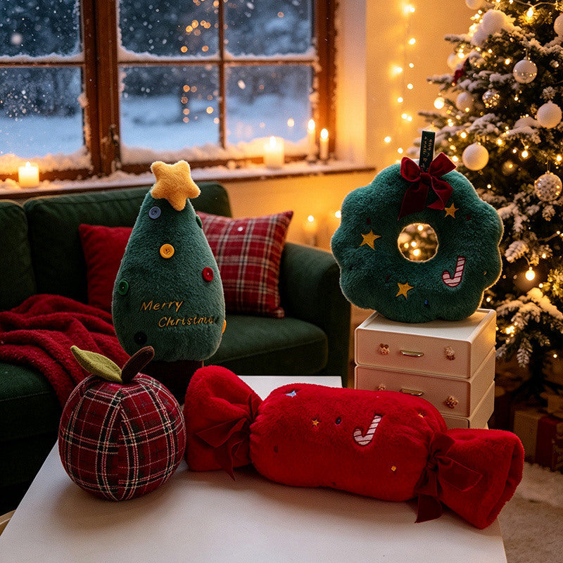 Christmas plush figures, various motifs