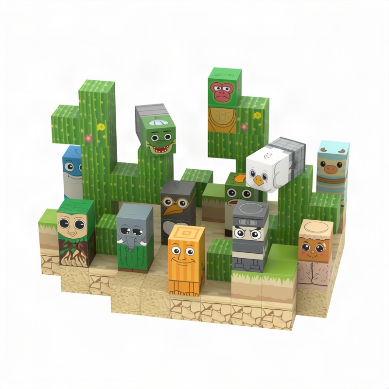 Magnetic building blocks, domino style
