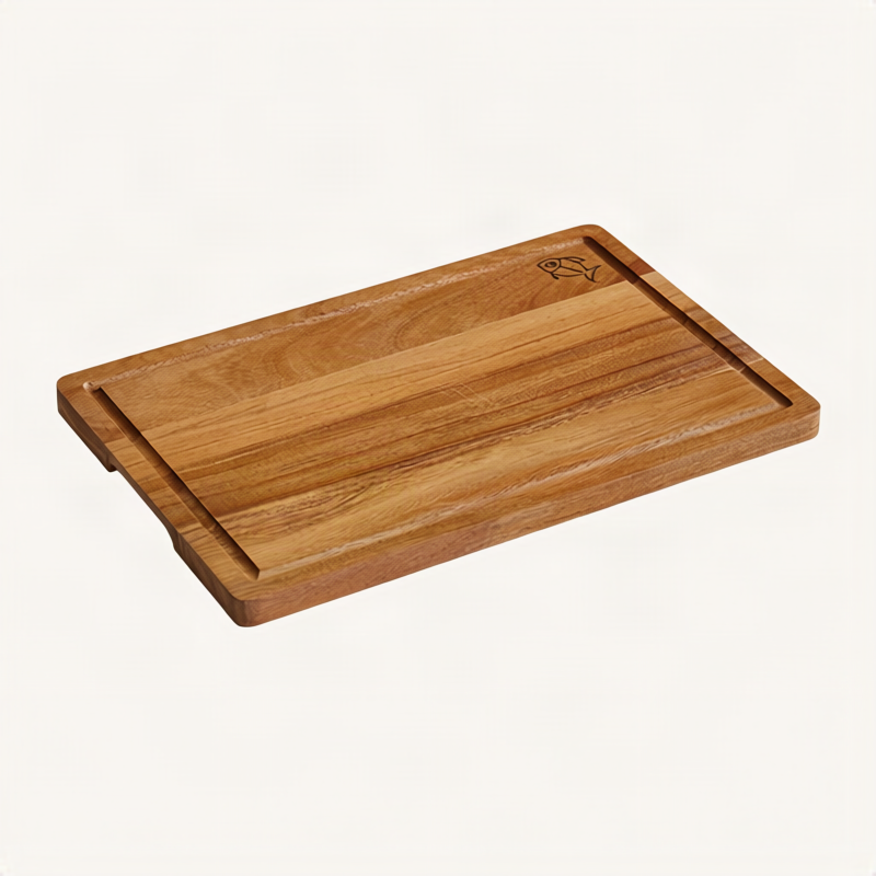 Wood cutting board, square, portable
