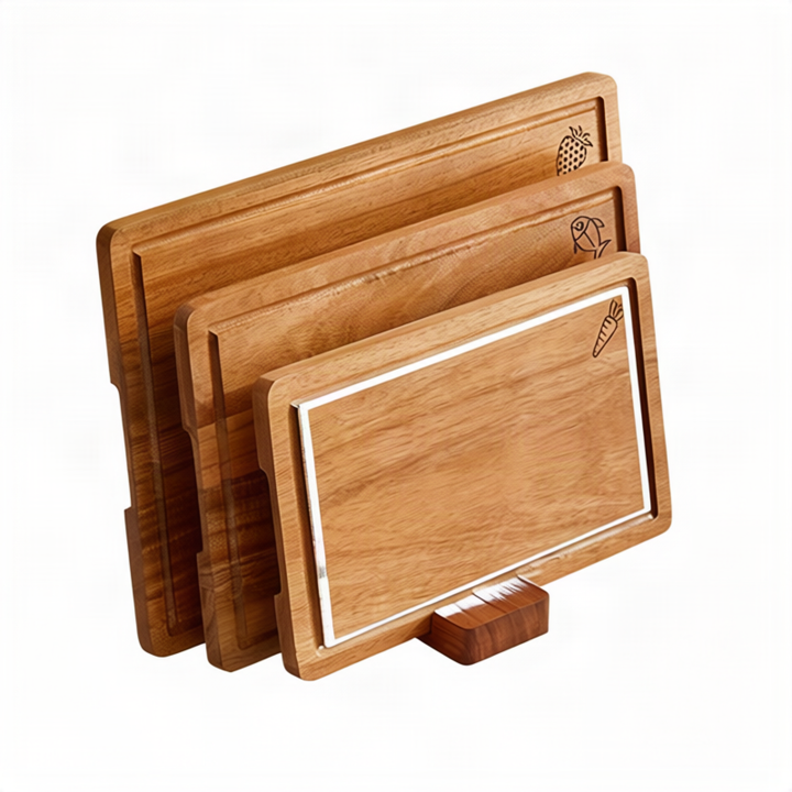 Wood cutting board, square, portable