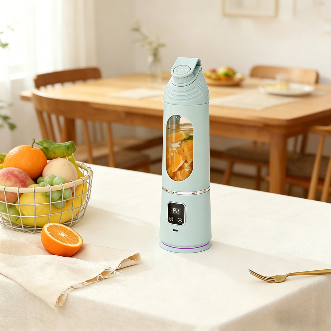 Portable electric juicer, stainless steel, 400 ml