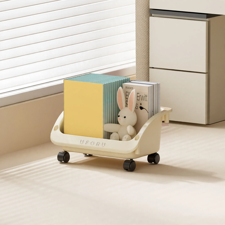Roll cart with wheels, PP plastic, multi-tiered