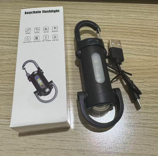 Mini flashlight with keychain, LED