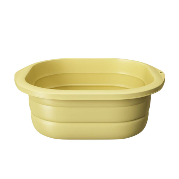 Folding plastic wash basin, portable