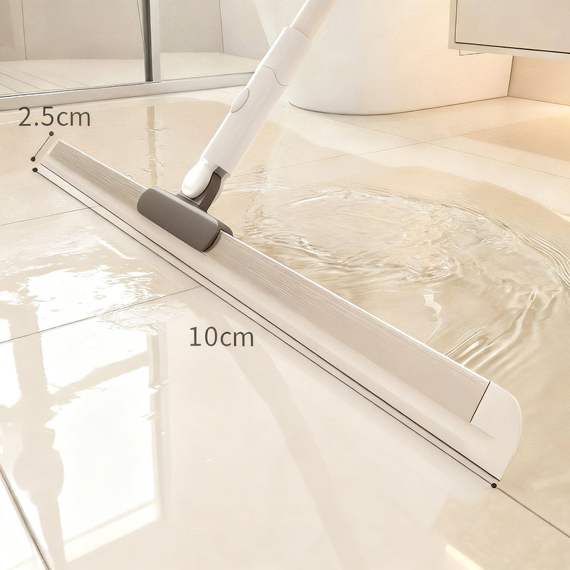 Water scraper and broom 2-in-1