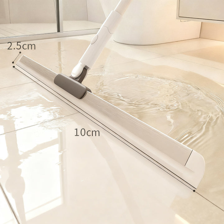 Water scraper and broom 2-in-1