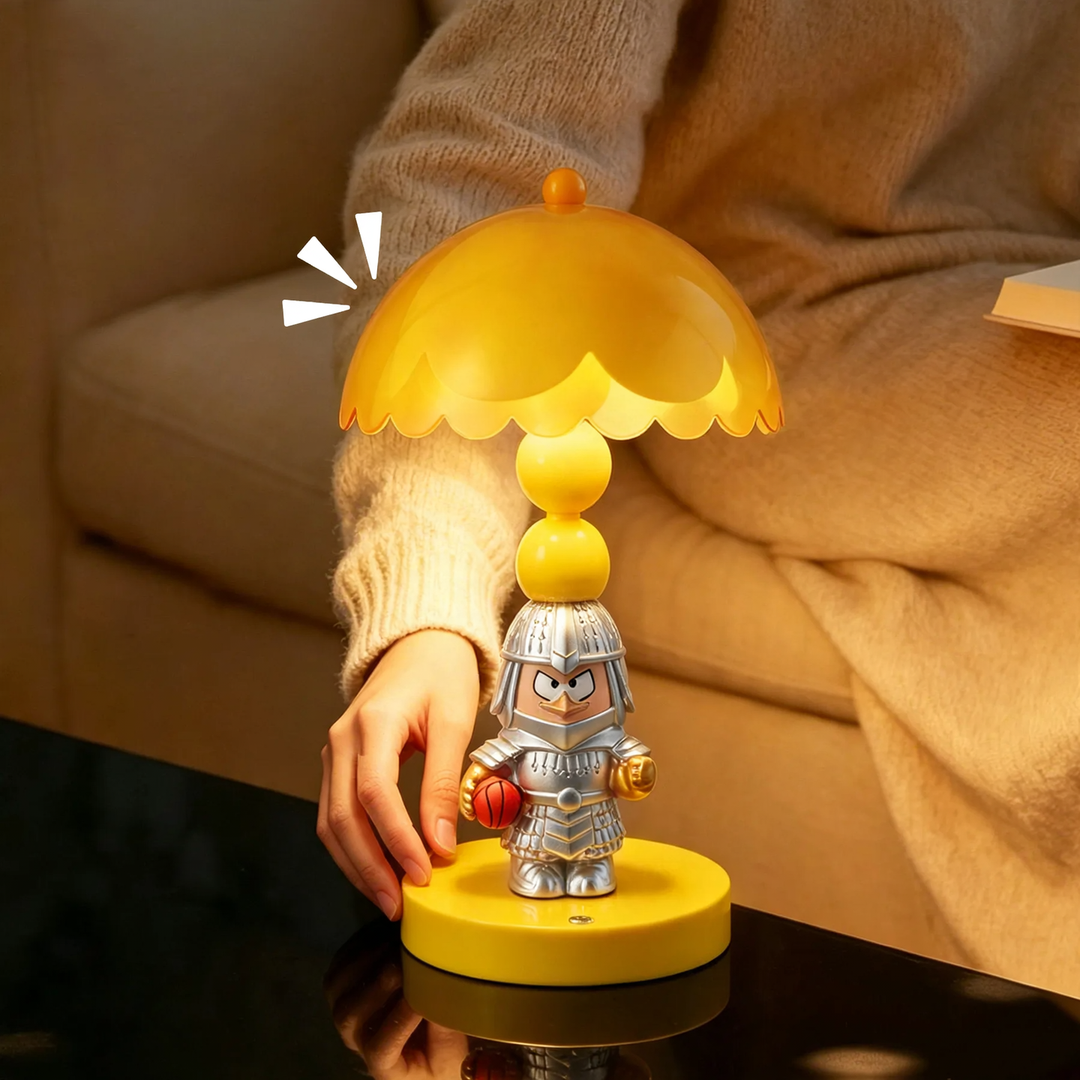 Penguin table lamp with armor, ABS
