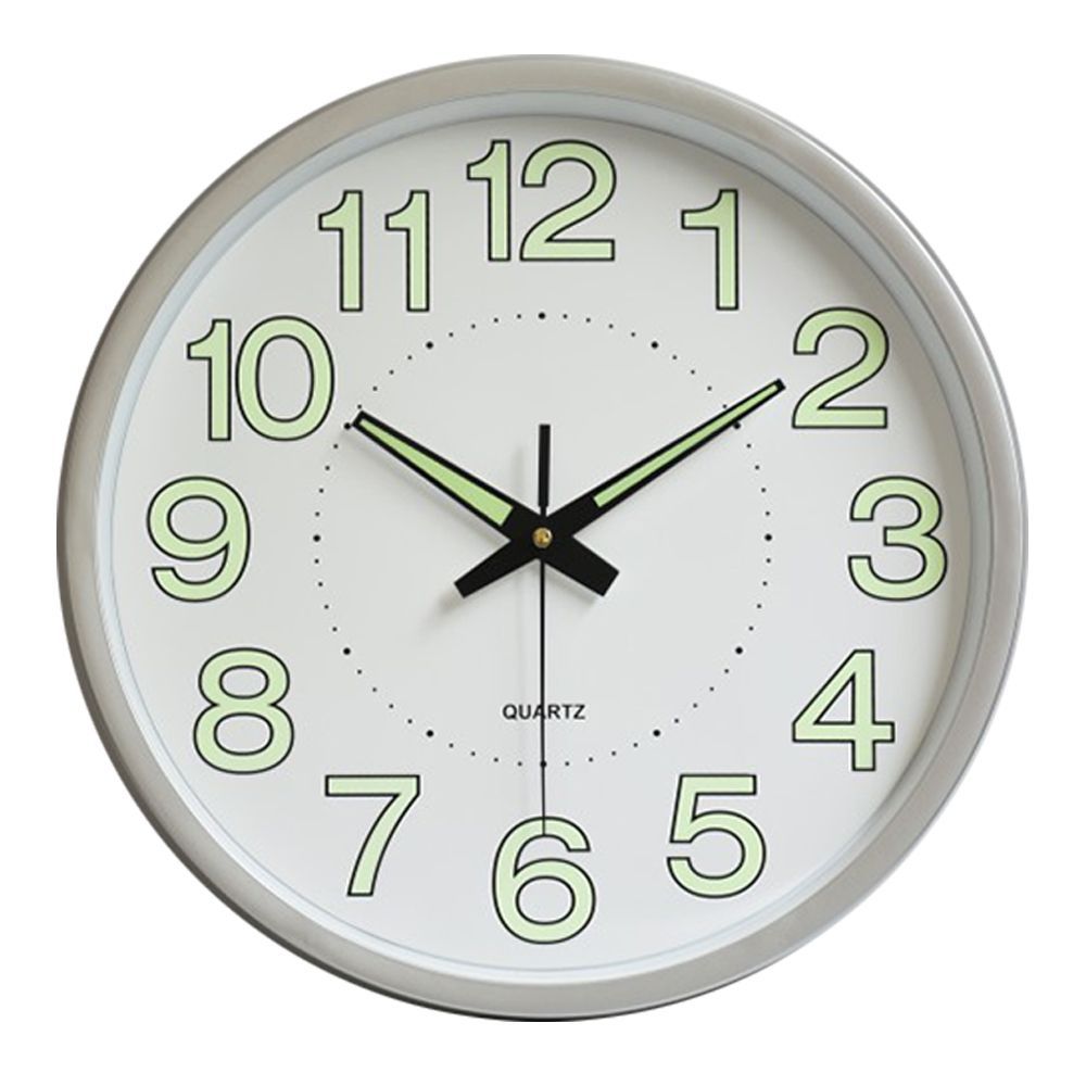 Quartz wall clock, plastic, hands, 20–40 cm