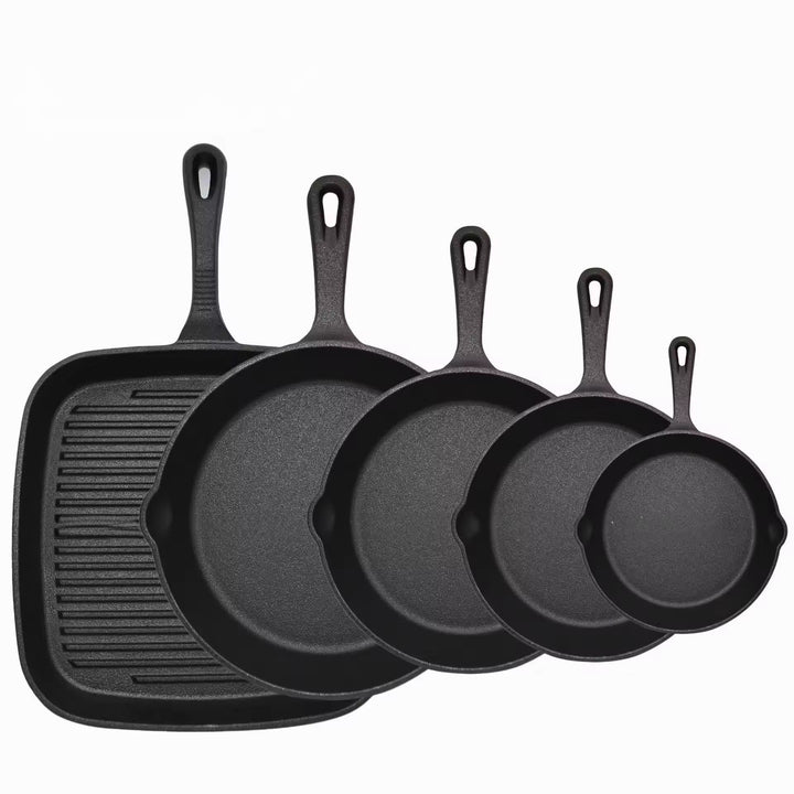 Cast Iron Frying Pan Set, 5-piece