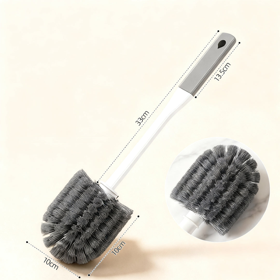 Toilet brush with wall holder