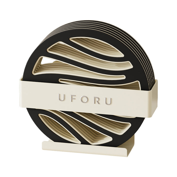 Coasters made of PP, round and square, 6-piece set