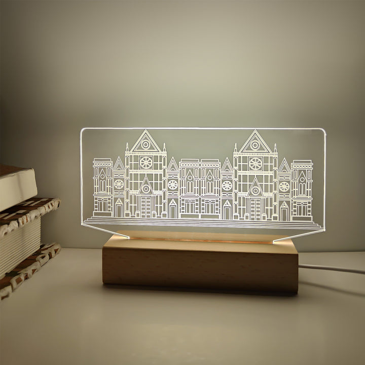 3D Architecture Night Light with Acrylic Screen