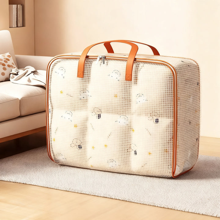 Storage bag for duvets and clothing