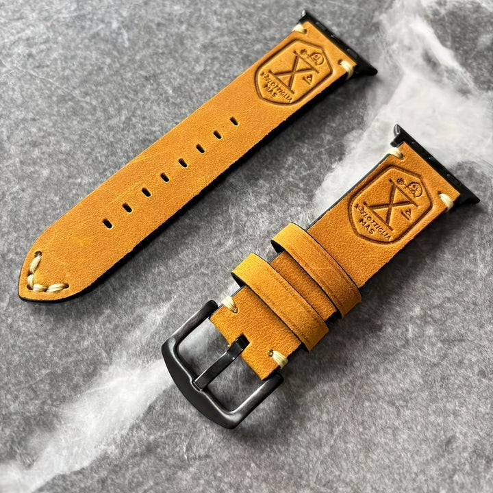 Vintage watch strap made of cowhide leather