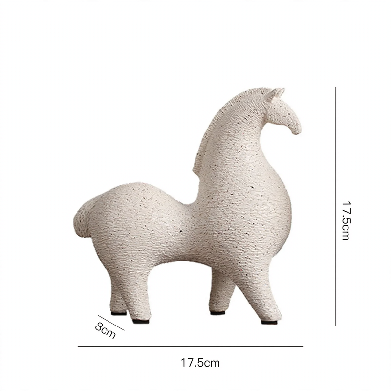 Abstract horse figure made of resin, modern style