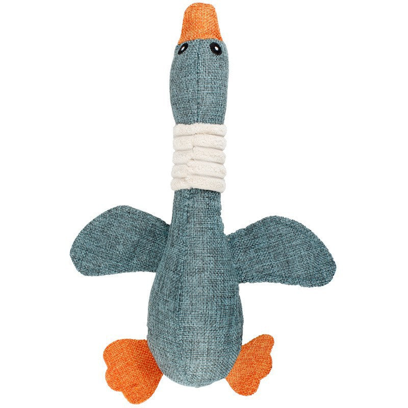 Plush dog toy with squeaker