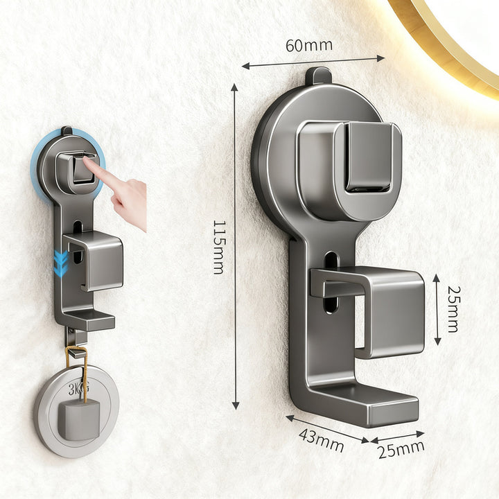 Suction cup sink hook, height adjustable