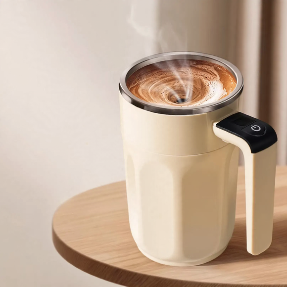 Self-stirring cup made of stainless steel, 400 ml