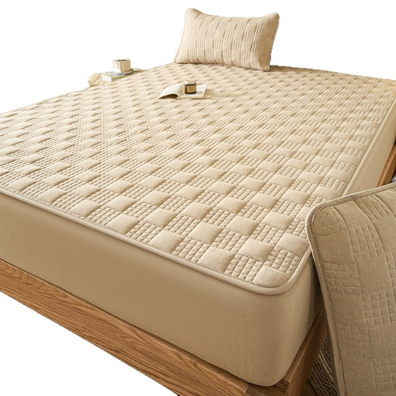 Waterproof cotton fitted sheet with padding