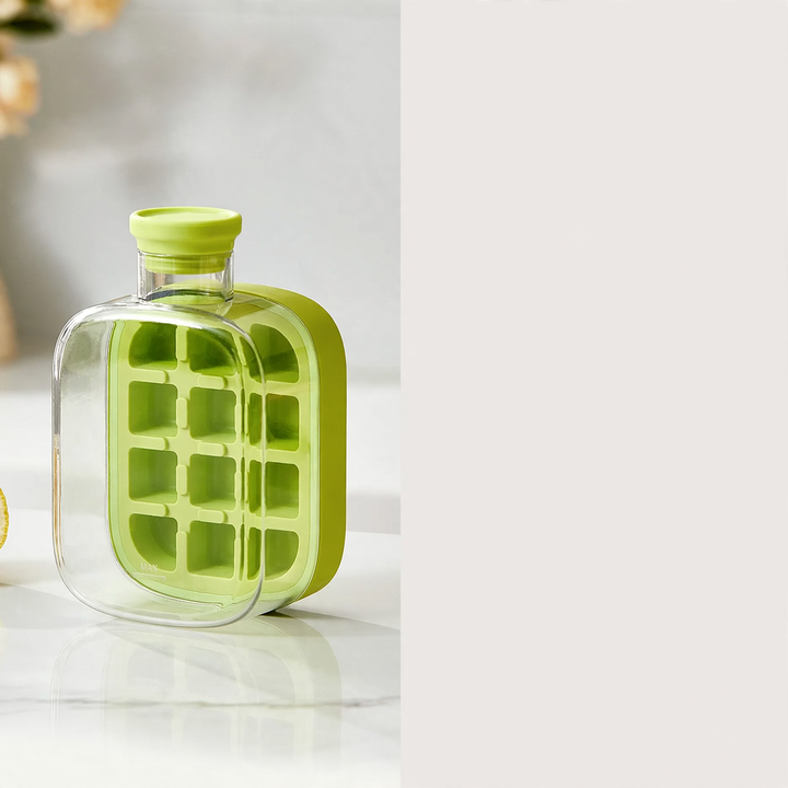 Silicone ice cube tray with pressure release