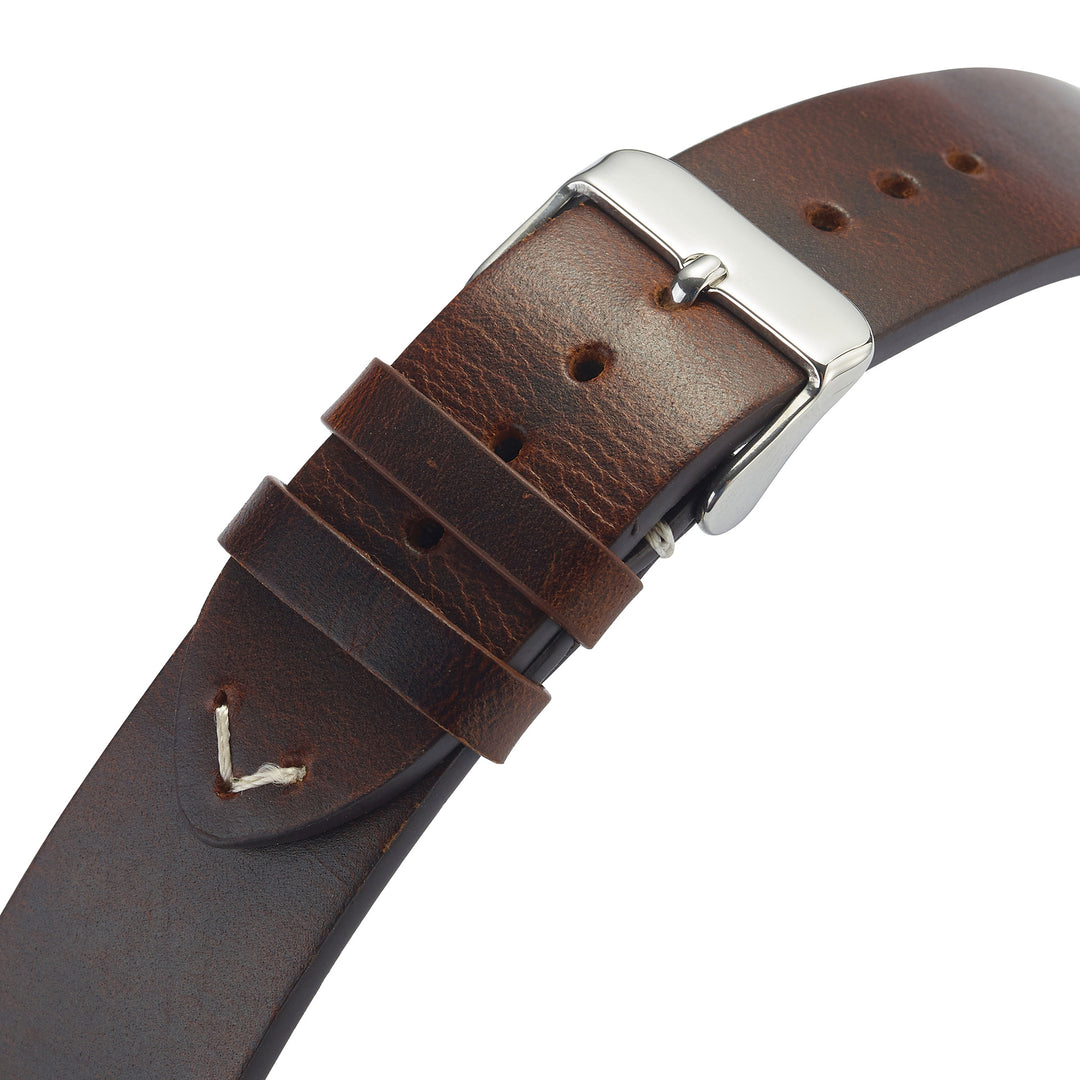 Vintage leather watch strap made of cowhide