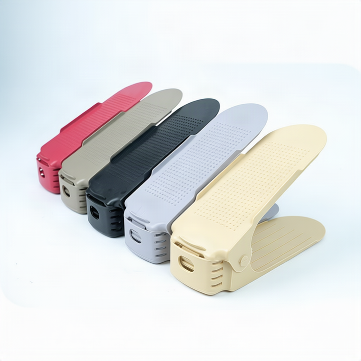 Foldable shoe rack made of plastic