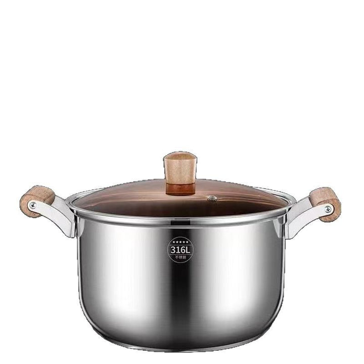 Stainless steel cooking pot 20 cm, 1.1–2 L, model HD190912