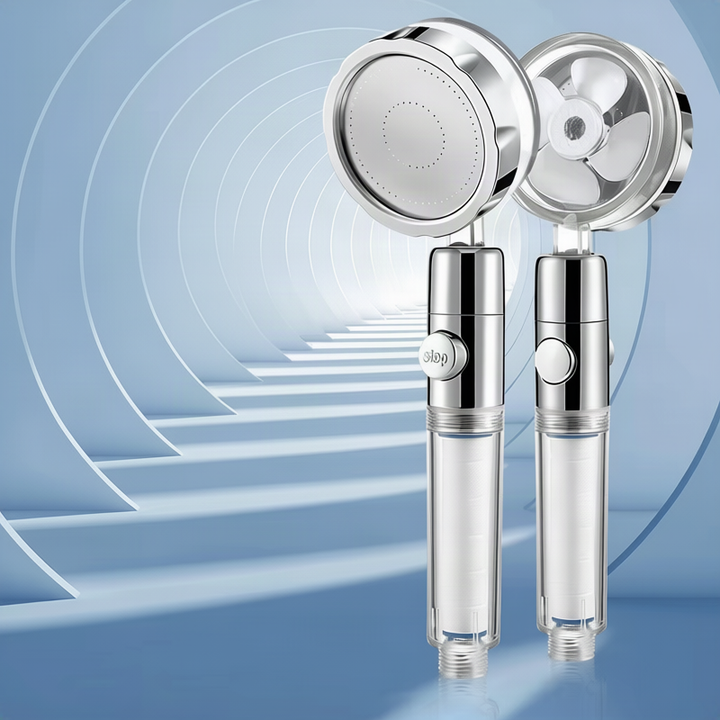 Shower head with pressure balance, ABS, round