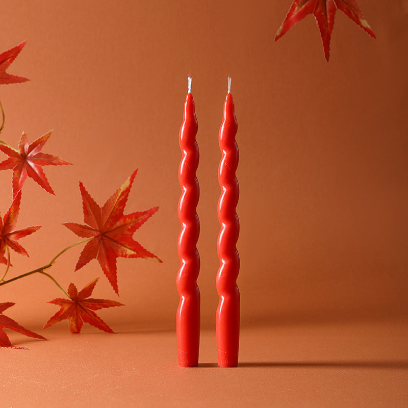 Scented candle in glass, long stems, hand-poured