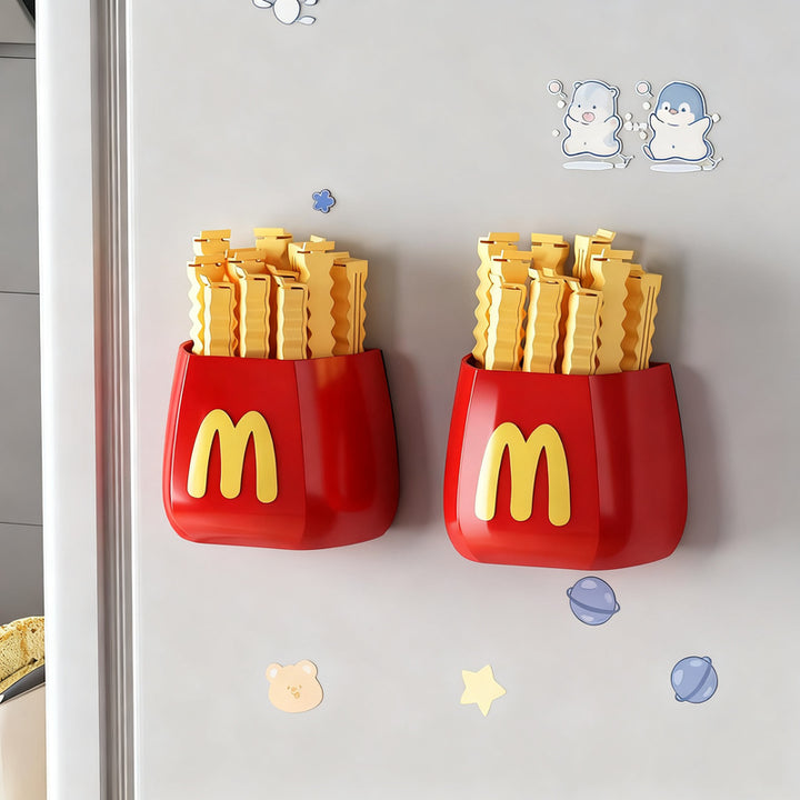 Magnetic closure clips for food bags