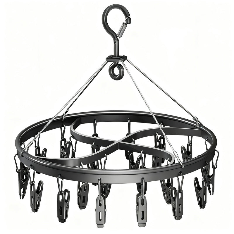 Sock drying rack with multiple clips