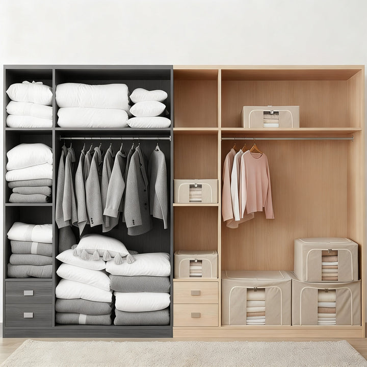 Foldable storage box for clothes
