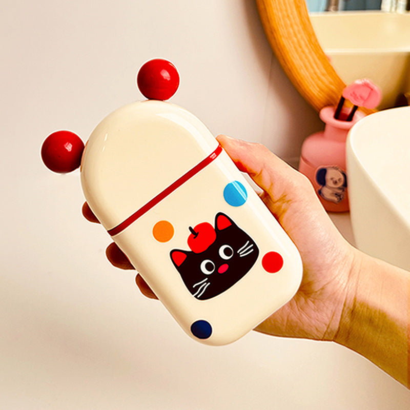 Portable soap dish with lid, mini size