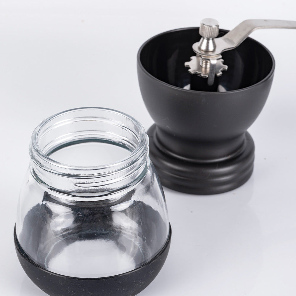 Glass hand coffee grinder, modern design