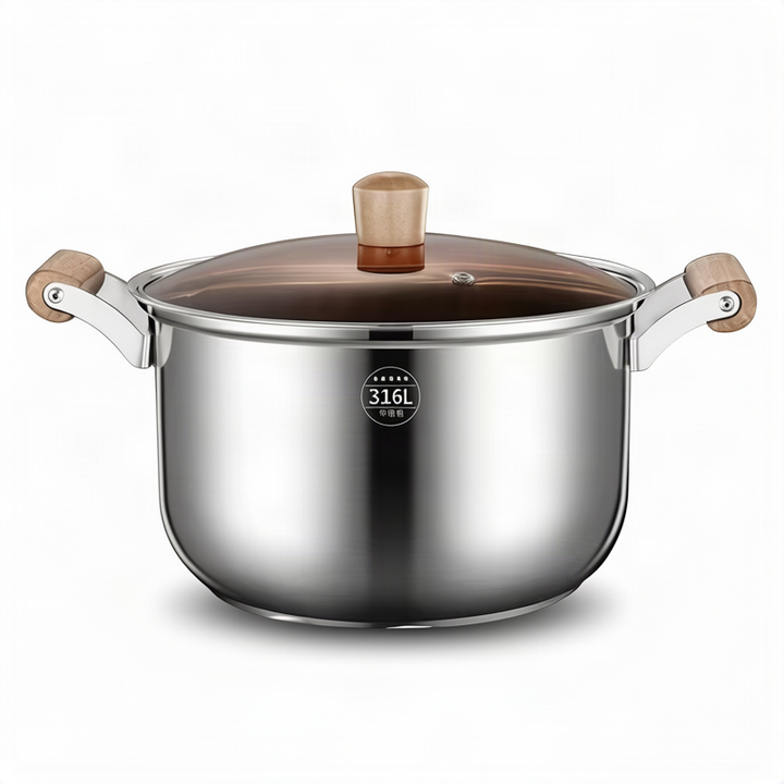 Stainless steel cooking pot 20 cm, 1.1–2 L, model HD190912