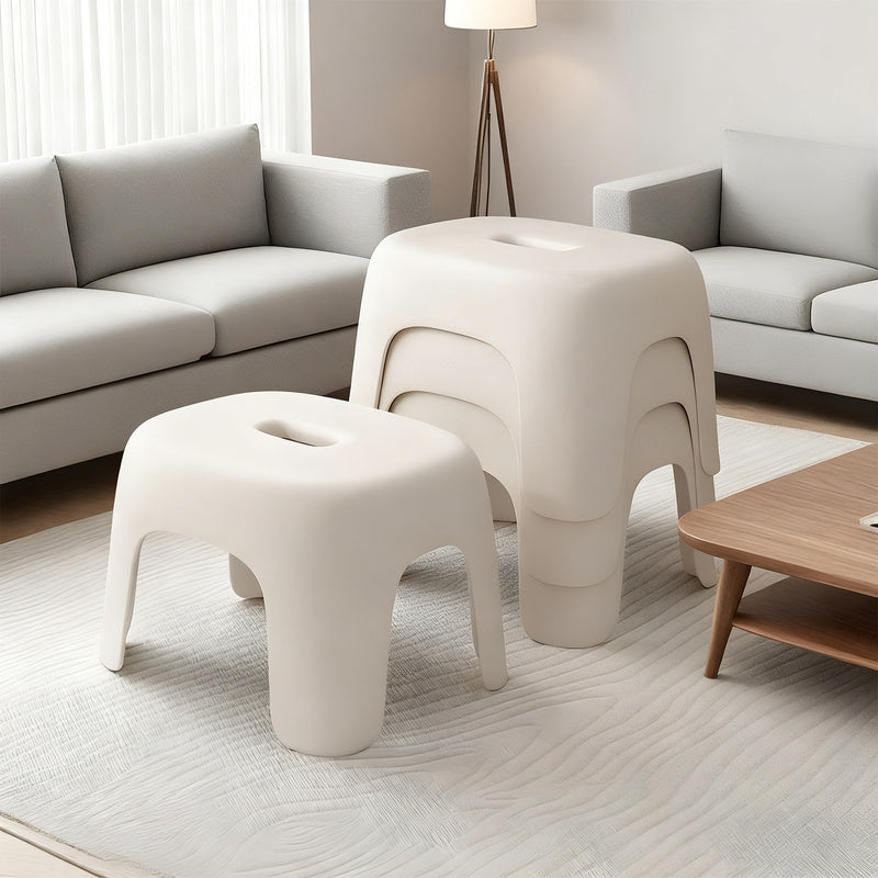 Plastic stool, non-slip, in two sizes