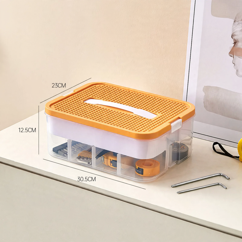 Organizer box with compartments, stainless steel, model yz-3271-2