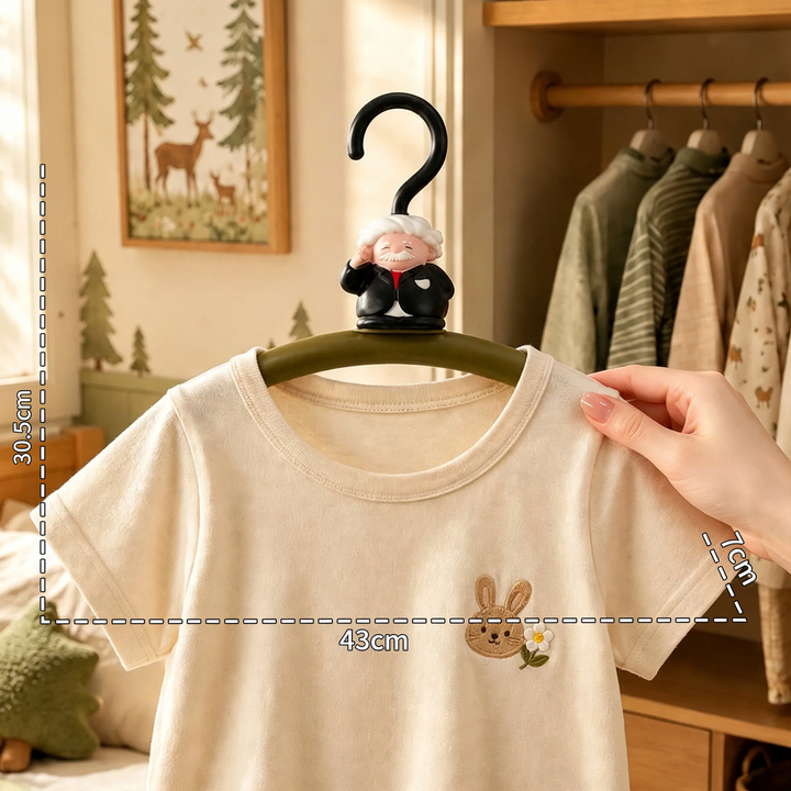 Clothes hanger with cartoon character design non-slip