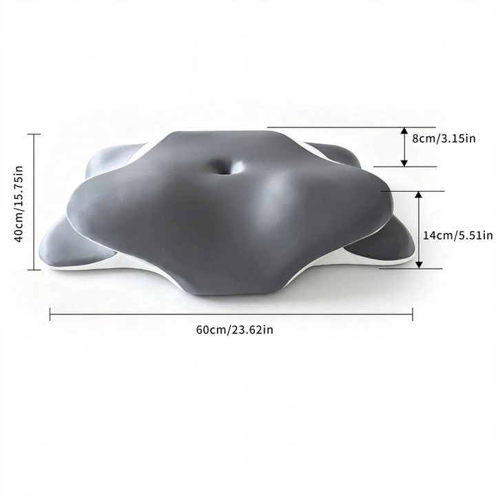 Neck support pillow made of memory foam, butterfly shape