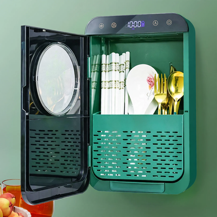 Disinfecting stick holder, plastic, wall mountable