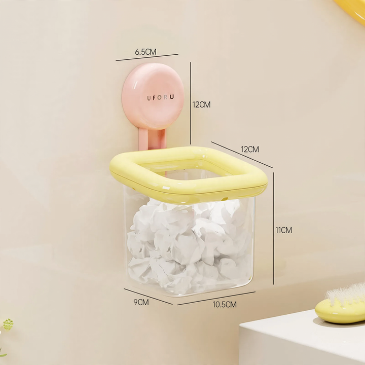 Wall-mounted storage basket with suction cup, model DA1426