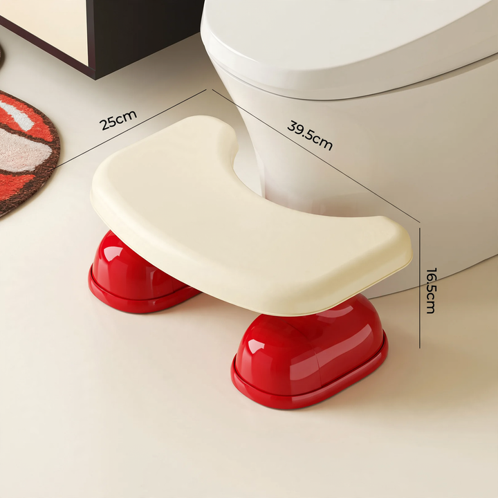 Plastic toilet stool, space-saving