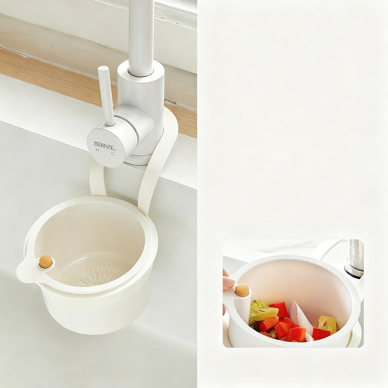 Sink strainer basket with pressure drainage