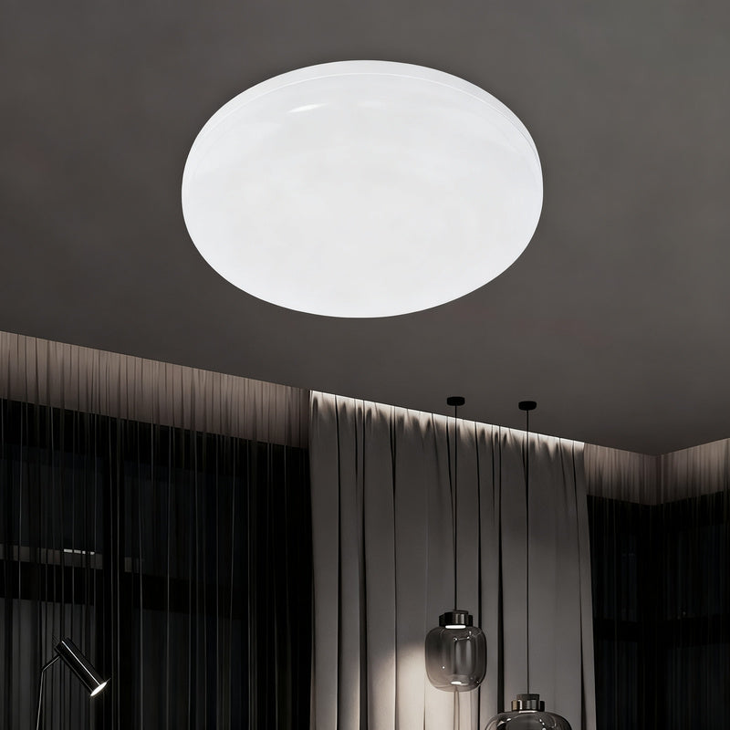 LED ceiling light round, modern, for damp rooms