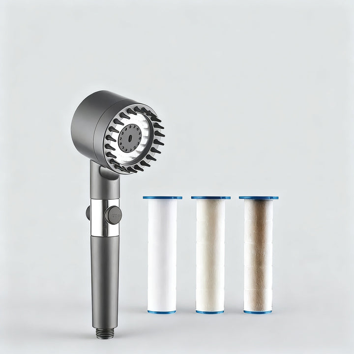 Shower head with filter and massage function