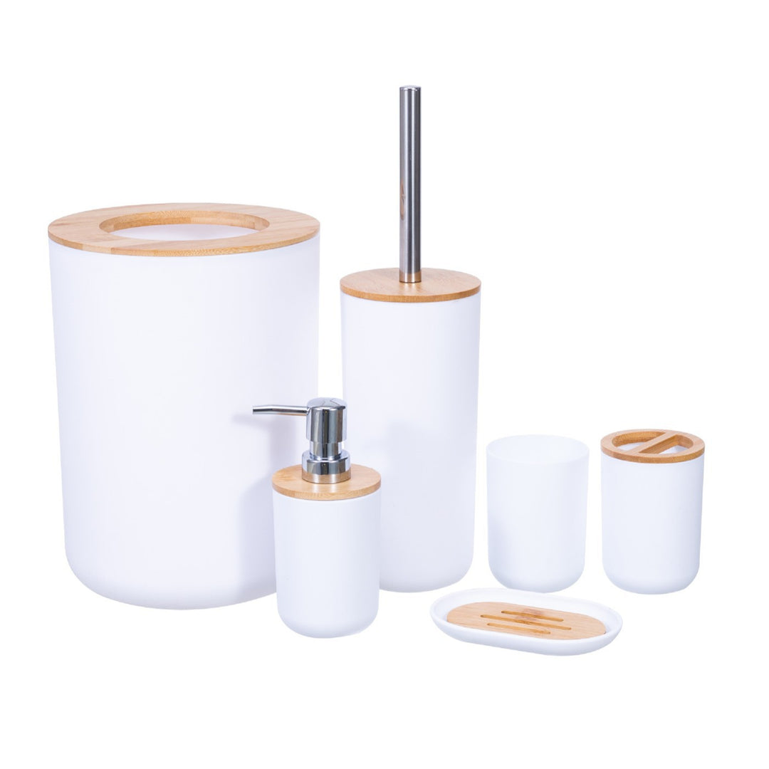 Waste bin with double chamber, round